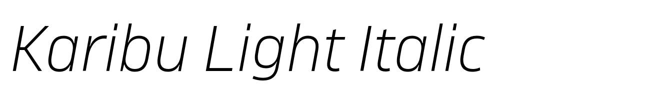 Karibu Light Italic